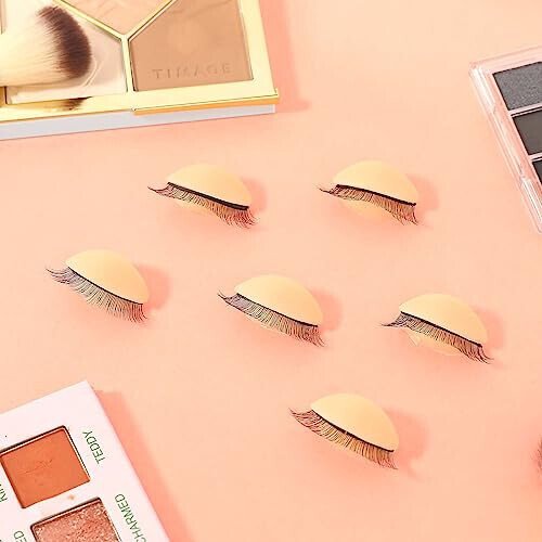 3 Pairs Replacement Eyelids for Mannequin Head Practice Eyelids for Eyelash Extensions Eyelids Realistic Eyelids Silicone with Eyelashes Practice Eyelash Eyelids for Eyelash Training Makeup - 3 (1)