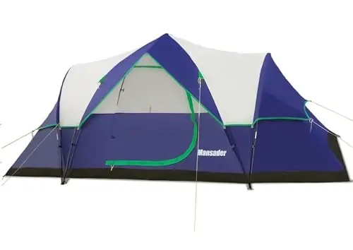 Mansader 6 Person Family Camping Tent,Waterproof Windproof with Top Rainfly,Easy Set Up,Pop Up Tent for Outdoor Camping Hiking Trave - MANSADER