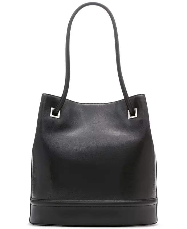 Ash Tote with Magnetic Snap - Black/silver - 4