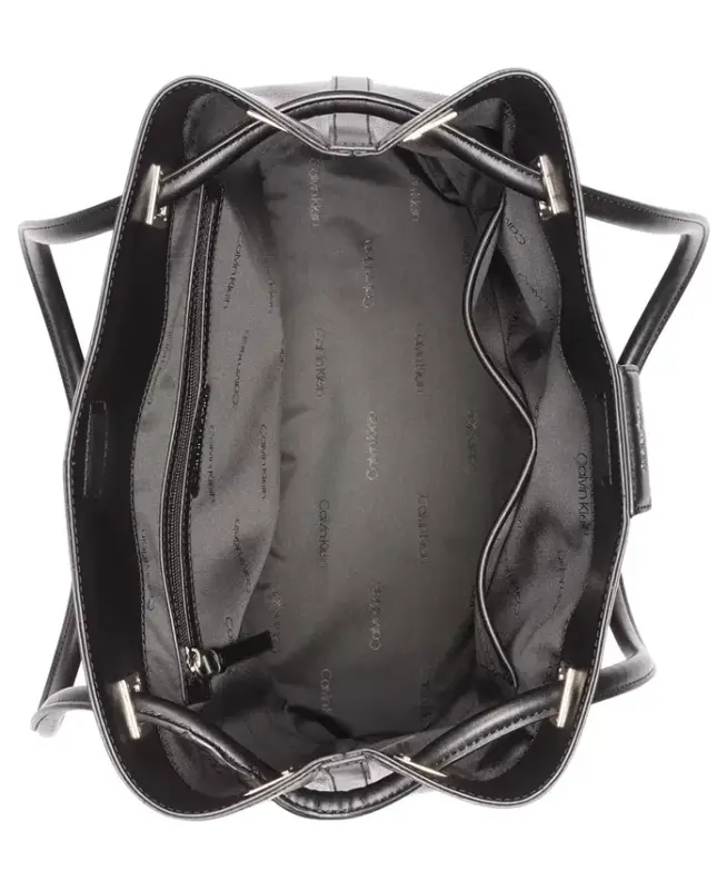 Ash Tote with Magnetic Snap - Black/silver - 5