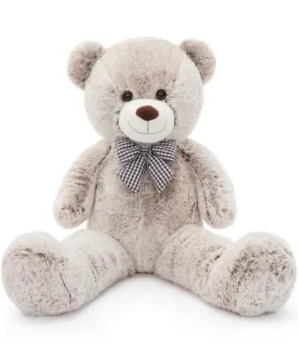 MaoGoLan 39 Inch Giant Teddy Bear, Two Tone Plush Stuffed Animal Gift | Soft plush fur and a huggable 39 inch design make this big teddy bear a cozy companion for kids, teens, and loved ones. - 1