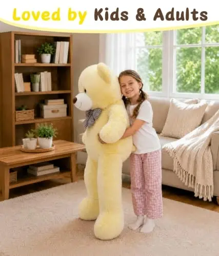 MaoGoLan 47 Inch Giant Teddy Bear, Classic Soft Plush Gift | A sweet teddy bear stuffed animal gift for girlfriends, kids, birthdays, Valentine’s Day, Christmas, and anniversaries - 4