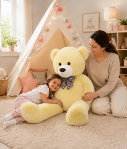 MaoGoLan 47 Inch Giant Teddy Bear, Classic Soft Plush Gift | A sweet teddy bear stuffed animal gift for girlfriends, kids, birthdays, Valentine’s Day, Christmas, and anniversaries - 5