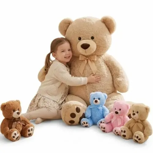 MaoGoLan 5Pcs Big Teddy Bear Plush with 4 Babies,41