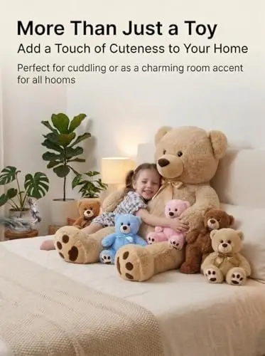 MaoGoLan 5Pcs Big Teddy Bear Plush with 4 Babies,41
