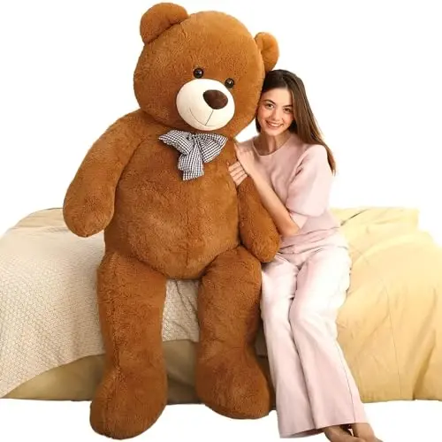 MaoGoLan Big Teddy Bear 5ft - Large Stuffed Animal with Smiling Face - Cuddly Valentines Gift for Boyfriend,Wife,Lover 
