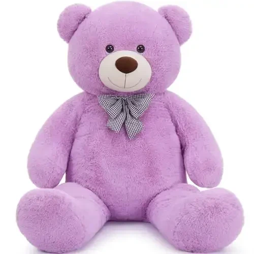 MaoGoLan Big Teddy Bear 6 Feet,Life Size Huge Teddy Bear Plush Stuffed Animal,Adorable and Soft Purple Teddy Bear Gift for Christmas,Valentines,Birthday,or Long Distance - 6
