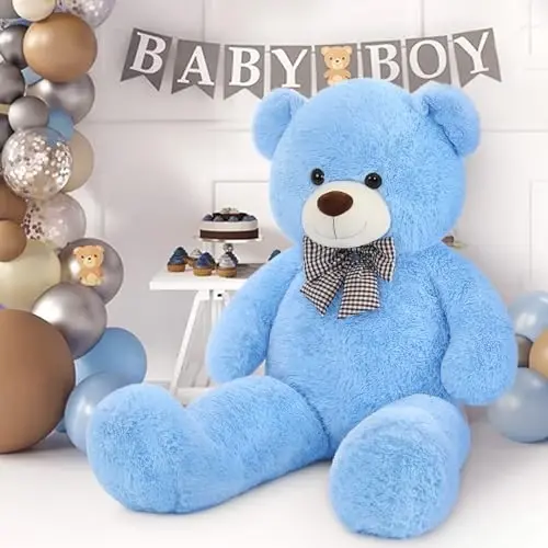 MaoGoLan Large Blue Teddy Bear Jumbo Bear 55 inch Oversize Huge Stuffed Animal for Boys and Girls - 2