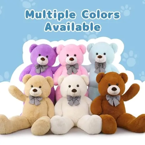 MaoGoLan Large Blue Teddy Bear Jumbo Bear 55 inch Oversize Huge Stuffed Animal for Boys and Girls - 5