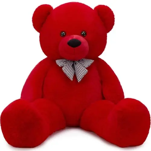 MaoGoLan Big Teddy Bear 55 inches,Life Size Big Plush Stuffed Animal,Adorable and Soft Red Teddy Bear Gift for Christmas,Valentines,Birthday,or Long Distance 