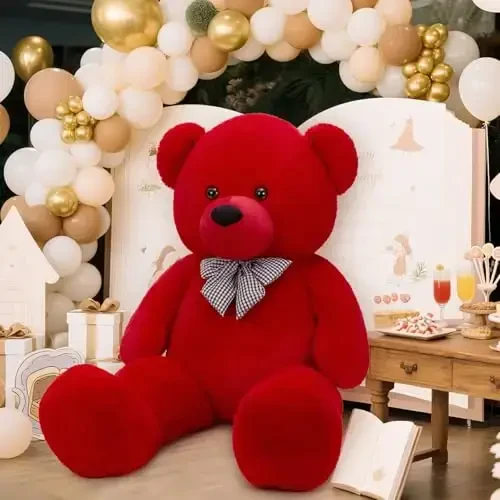 MaoGoLan Big Teddy Bear 55 inches,Life Size Big Plush Stuffed Animal,Adorable and Soft Red Teddy Bear Gift for Christmas,Valentines,Birthday,or Long Distance - MAOGOLAN (1)