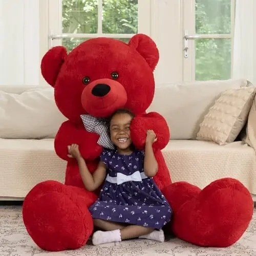 MaoGoLan Big Teddy Bear 6 Feet,Life Size Big Bear Plush Stuffed Animal,Adorable and Soft Red Teddy Bear Gift for Christmas,Valentines,Birthday,or Long Distance - 4