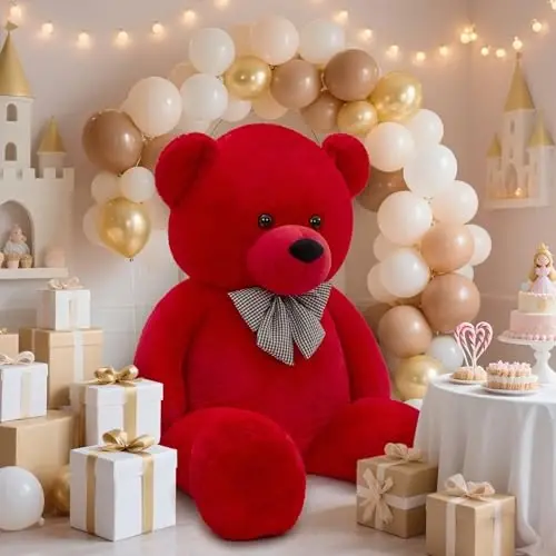 MaoGoLan Big Teddy Bear 6 Feet,Life Size Big Bear Plush Stuffed Animal,Adorable and Soft Red Teddy Bear Gift for Christmas,Valentines,Birthday,or Long Distance - 5