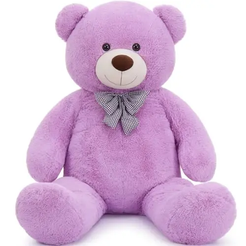 MaoGoLan Big Teddy Bear 6 Feet,Life Size Huge Teddy Bear Plush Stuffed Animal,Adorable and Soft Purple Teddy Bear Gift for Christmas,Valentines,Birthday,or Long Distance - 6