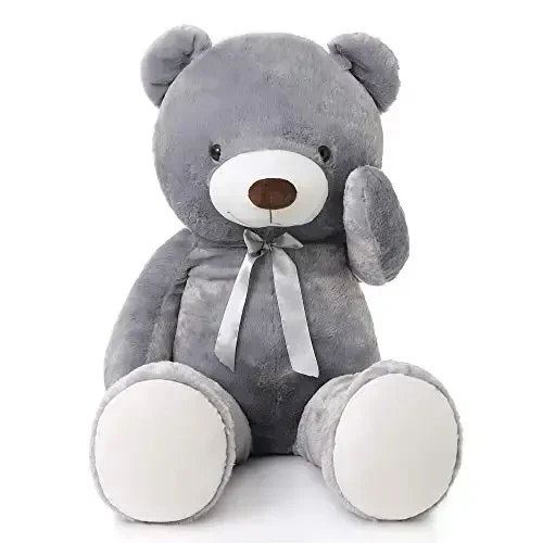 MaoGoLan Giant Grey Teddy Bear 47 inch 4 feet Large Stuffed Gray Teddy Bears Stuffed Animals for Girlfriend Children - 3