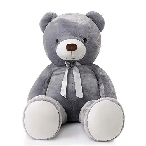 MaoGoLan Giant Grey Teddy Bear 47 inch 4 feet Large Stuffed Gray Teddy Bears Stuffed Animals for Girlfriend Children 