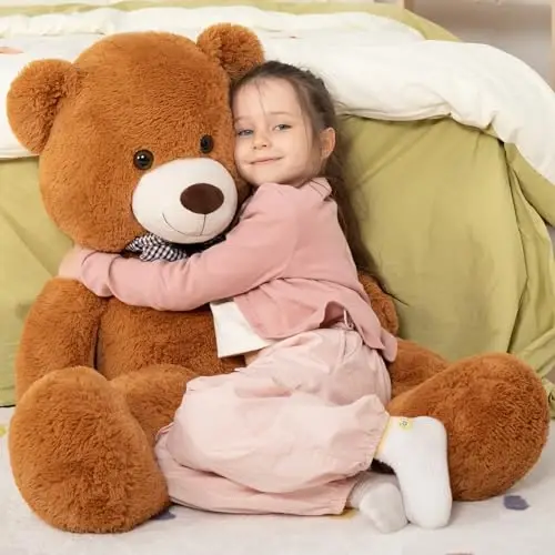 MaoGoLan Giant Brown Teddy Bear 4 Feet,Adorable and Cuddly Big Bear Stuffed Animal 47