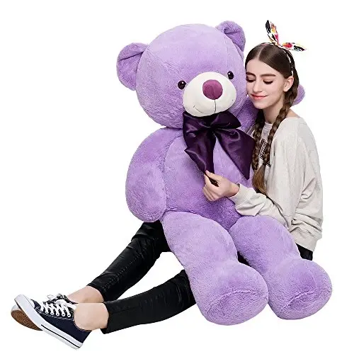 MaoGoLan Giant Purple Teddy Bear 47 inch Life Size Bear Stuffed Animal Plush Toy Valentines Bear for Girls Girlfriend Wife Children Teens - MAOGOLAN