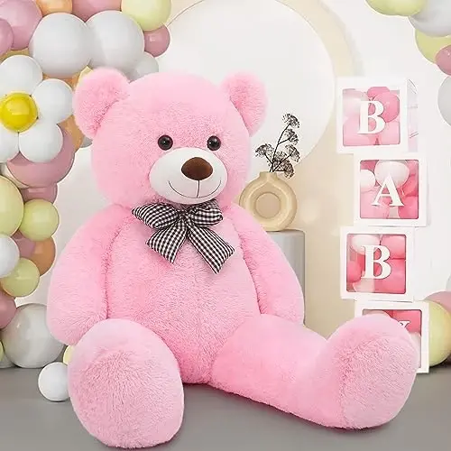 MaoGoLan Giant Teddy Bear 4 Feet,Adorable and Cuddly Big Teddy Bear Stuffed Animal 47