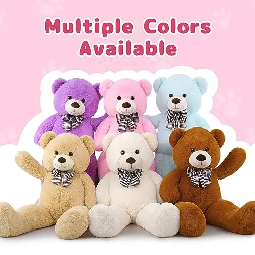 MaoGoLan Giant Teddy Bear 4 Feet,Adorable and Cuddly Big Teddy Bear Stuffed Animal 47