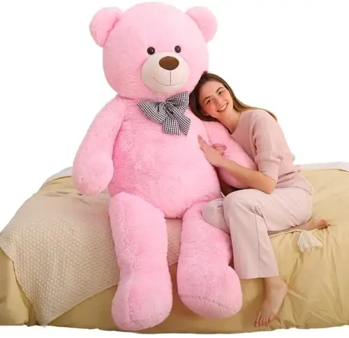 MaoGoLan Giant Teddy Bear 6 Feet Tall, Pink Human Size Big Teddy Bear Stuffed Animal for Boyfriend,Girlfriend,Wife on Valentines,Christmas,Birthday 