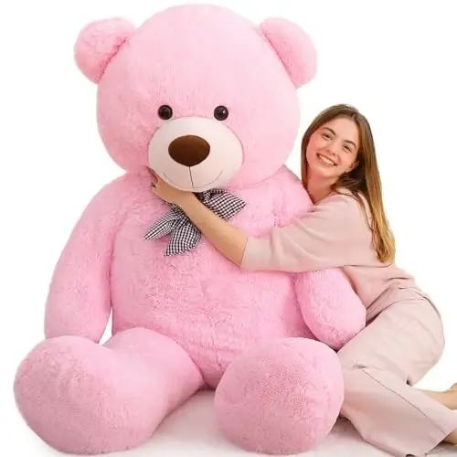 MaoGoLan Giant Teddy Bear 6 Feet Tall, Pink Human Size Big Teddy Bear Stuffed Animal for Boyfriend,Girlfriend,Wife on Valentines,Christmas,Birthday - 2