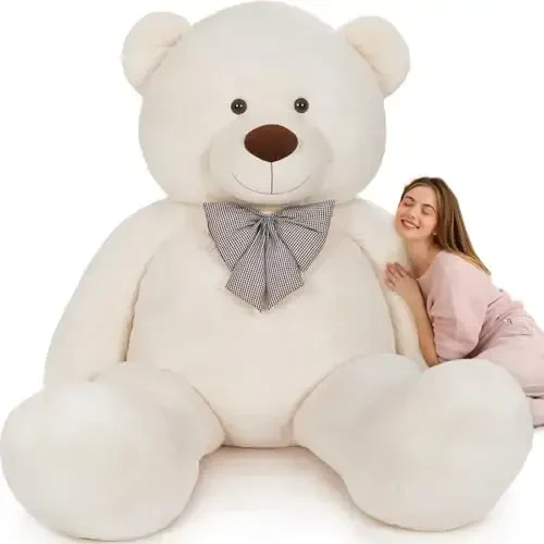 MaoGoLan Giant Teddy Bear 10ft Stuffed Animal, Huge Jumbo Size 10 Feet Teddy Bear Plush, Charming and Fluffy Teddy Bear for Decorations, Celebrations,Valentines Day,Baby Shower,White 