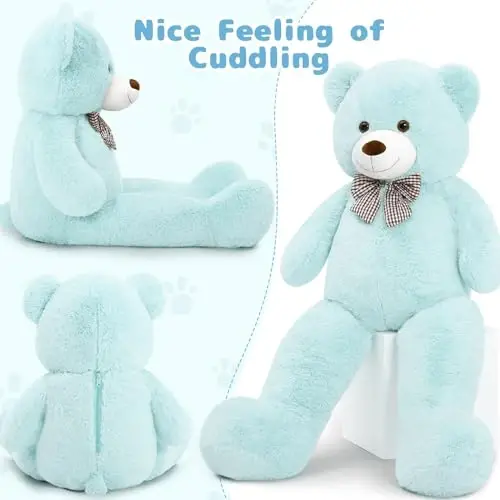 MaoGoLan Giant Teddy Bear 4 Feet,Adorable and Cuddly Big Bear Stuffed Animal 47