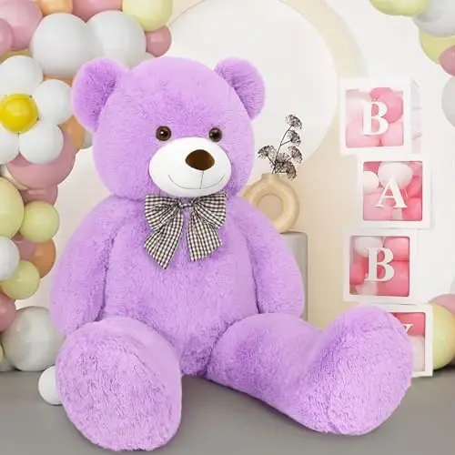 MaoGoLan Giant Teddy Bear 4 Feet,Adorable and Cuddly Big Bear Stuffed Animal 47