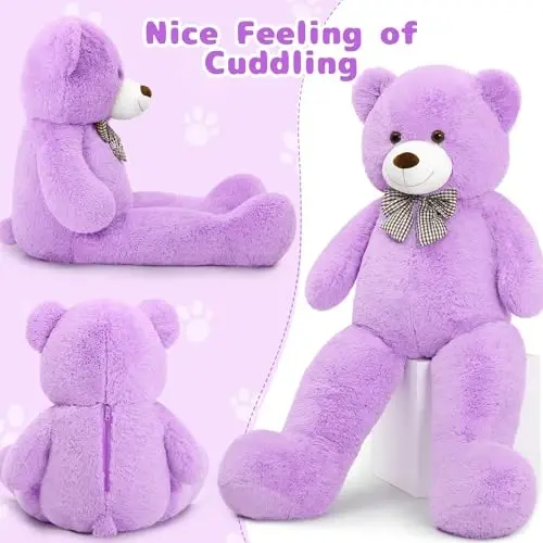 MaoGoLan Giant Teddy Bear 4 Feet,Adorable and Cuddly Big Bear Stuffed Animal 47