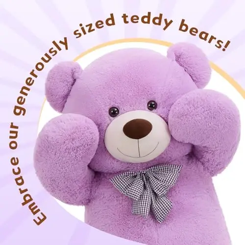 MaoGoLan Giant Teddy Bear 4 Feet,Adorable and Cuddly Big Bear Stuffed Animal 47