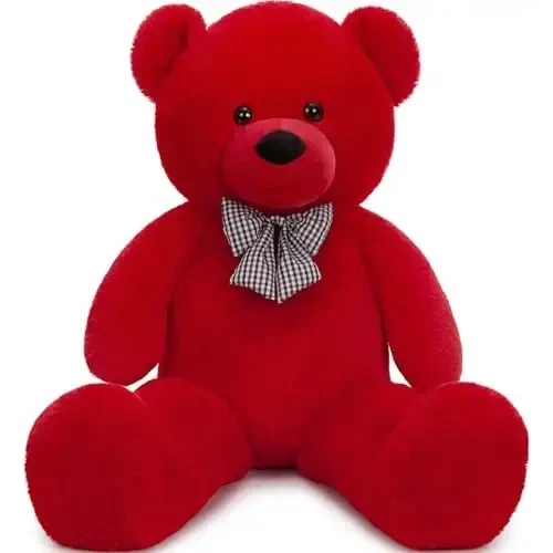 MaoGoLan Giant Teddy Bear Stuffed Animal 47inches,Red Classic Big Teddy Bear Plush Toy,Adorable and Fluffy Teddy Bear Gift for Christmas,Valentines Day,Baby Shower,Birthday,or Long Distance - MAOGOLAN