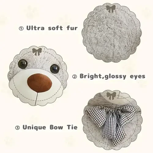 MaoGoLan Giant Teddy Bear Plush 5 Feet, Life Size Large Stuffed Animal 5 Feet,Soft and Fluffy Big Teddy Bear Gift for Baby Shower,Christmas,Valentines,Gray - 5