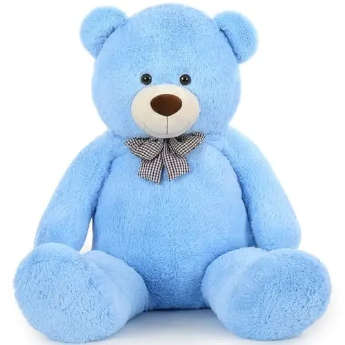 MaoGoLan Giant Plush Teddy Bear, Life Size Large Stuffed Animal, 5 Feet, Soft and Fluffy Big Teddy Bear Gift for Baby Shower, Christmas, Valentine's Day, Blue - 6