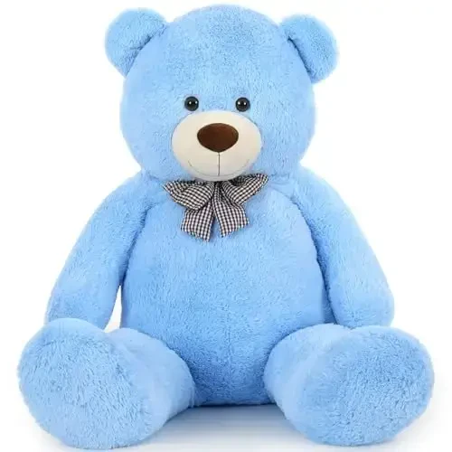 MaoGoLan Giant Teddy Bear Plush, Life Size Large Teddy Bear Stuffed Animal 5 Feet,Soft and Fluffy Big Teddy Bear Gift for Baby Shower,Christmas,Valentines,Blue - 6
