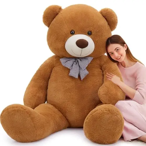 MaoGoLan Giant Teddy Bear 6 Feet Tall, Dark Brown Human Size Big Teddy Bear Stuffed Animal for Boyfriend,Girlfriend,Wife on Valentines Day,Christmas,Birthday 
