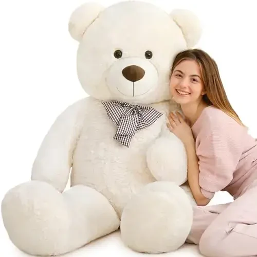 MaoGoLan Life Size Giant Jumbo Teddy Bear 55 inch Big Stuffed Animals Chucky Plush Large Bear Gift for Girls Teens Boys Children Girlfriend Boyfriend Wife GF - 1