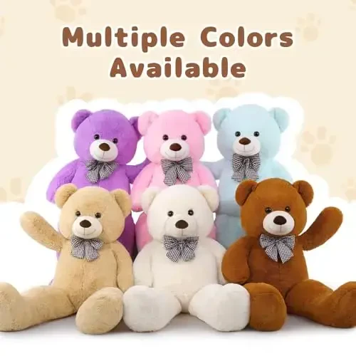 MaoGoLan Life Size Giant Jumbo Teddy Bear 55 inch Big Stuffed Animals Chucky Plush Large Bear Gift for Girls Teens Boys Children Girlfriend Boyfriend Wife GF - 5