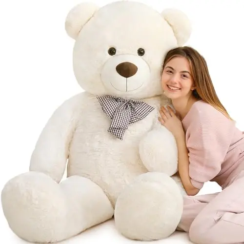 MaoGoLan Life Size Giant Jumbo Teddy Bear 55 inch Big Stuffed Animals Chucky Plush Large Bear Gift for Girls Teens Boys Children Girlfriend Boyfriend Wife GF - MAOGOLAN