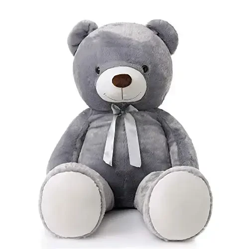 MaoGoLan Giant Grey Teddy Bear 47 inch 4 feet Large Stuffed Gray Teddy Bears Stuffed Animals for Girlfriend Children - MAOGOLAN