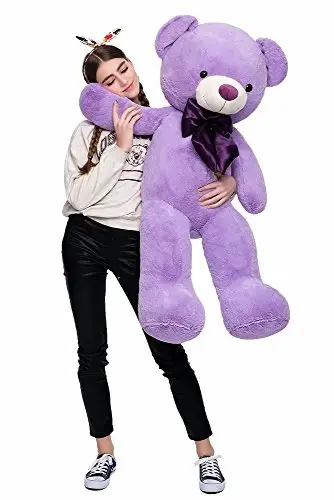 MaoGoLan Giant Purple Teddy Bear 47 inch Life Size Bear Stuffed Animal Plush Toy Valentines Bear for Girls Girlfriend Wife Children Teens - 3