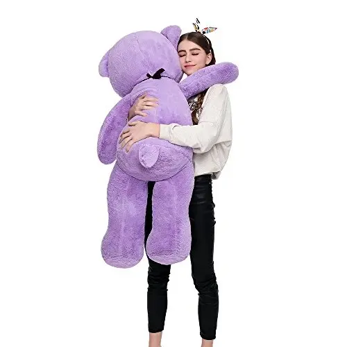 MaoGoLan Giant Purple Teddy Bear 47 inch Life Size Bear Stuffed Animal Plush Toy Valentines Bear for Girls Girlfriend Wife Children Teens - 6