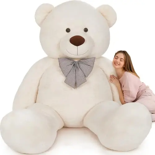 MaoGoLan Giant Teddy Bear 10ft Stuffed Animal, Huge Jumbo Size 10 Feet Teddy Bear Plush, Charming and Fluffy Bear for Decorations, Celebrations,Valentines Day,Baby Shower,White 