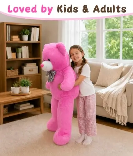 MaoGoLan Giant Teddy Bear 4 Feet,Adorable and Cuddly Big Bear Stuffed Animal 47
