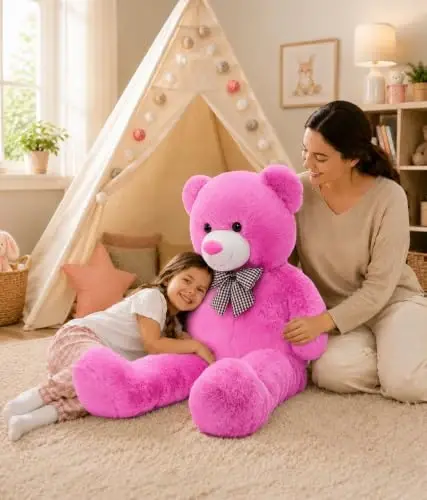 MaoGoLan Giant Teddy Bear 4 Feet,Adorable and Cuddly Big Bear Stuffed Animal 47