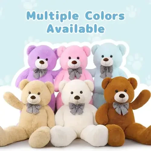 MaoGoLan Giant Teddy Bear 4 Feet,Adorable and Cuddly Big Bear Stuffed Animal 47