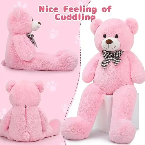 MaoGoLan Giant Teddy Bear 4 Feet,Adorable and Cuddly Big Teddy Bear Stuffed Animal 47