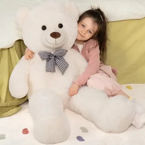 MaoGoLan Giant Teddy Bear Big 4 Feet Stuffed Animal Stuffed Bear Baby Shower Life Size Large Teddy for Girlfriend Boyfriend Wife Children - 4
