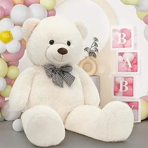 MaoGoLan Giant Teddy Bear Katta Qo'g'irchoq Ayiq Katta 4 Feet O'yinchoq Ayiq Bolalar uchun katta o'lchamdagi ayiq qiz do'sti yigit xotini bolalar - 3