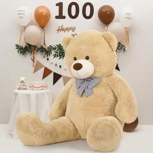 MaoGoLan Giant Teddy Bear Plush, Life Size Large Teddy Bear Stuffed Animal 5 Feet,Soft and Fluffy Big Teddy Bear Gift for Baby Shower,Christmas,Valentines - 5